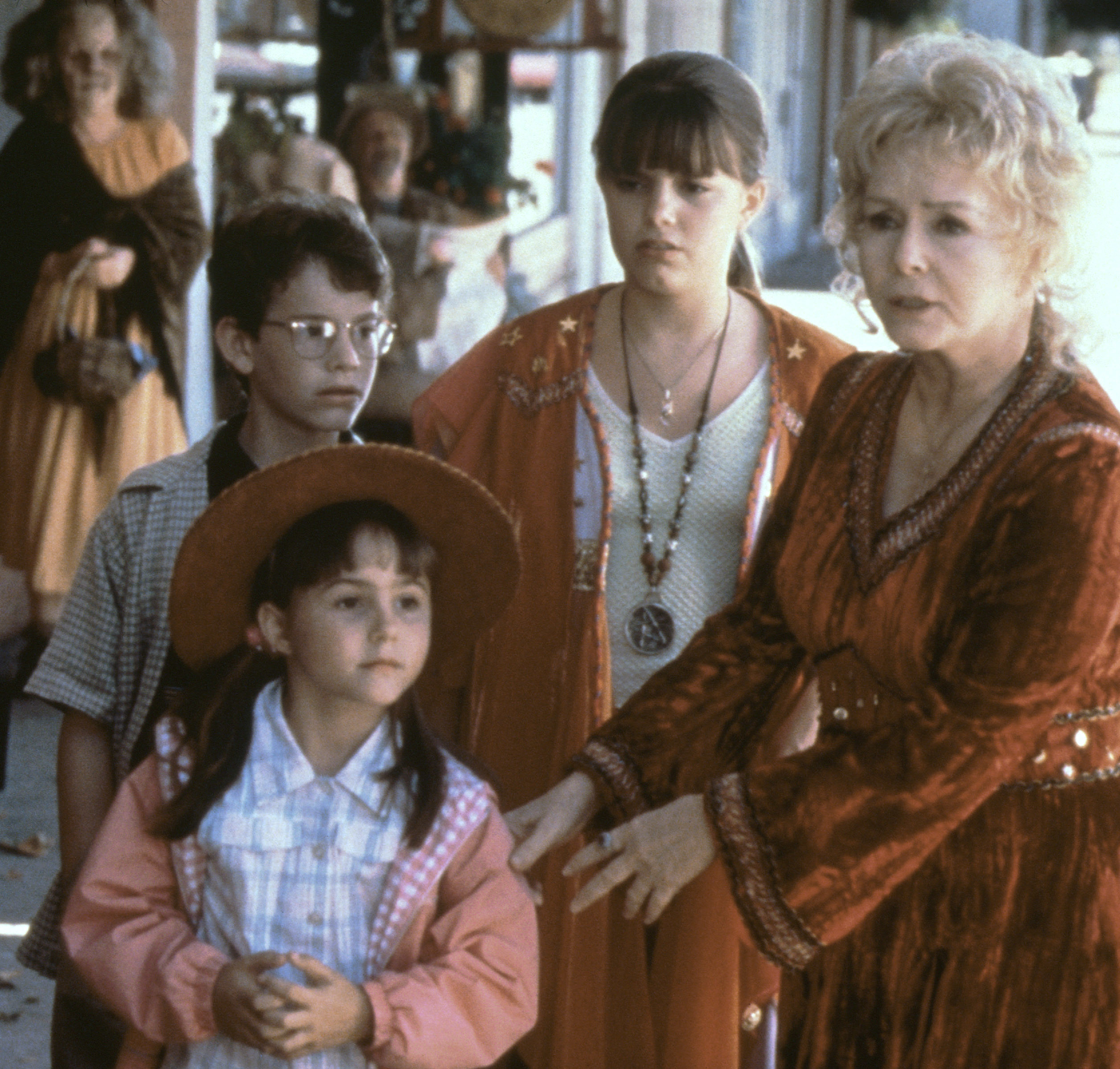 Joey Zimmerman, Emily Roeske, Kimberly J. Brown, and Debbie Reynolds in "Halloweentown"