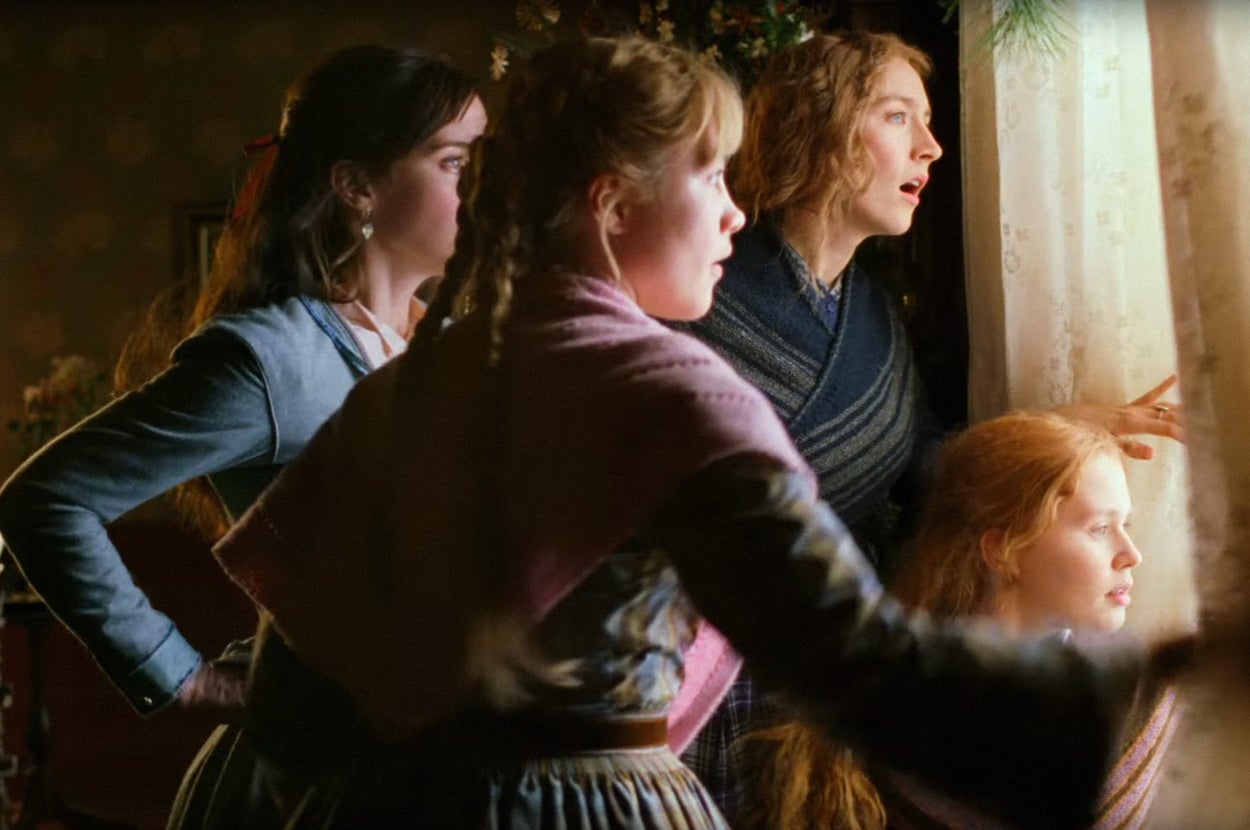 The sisters from 2019's Little Women staring out a window