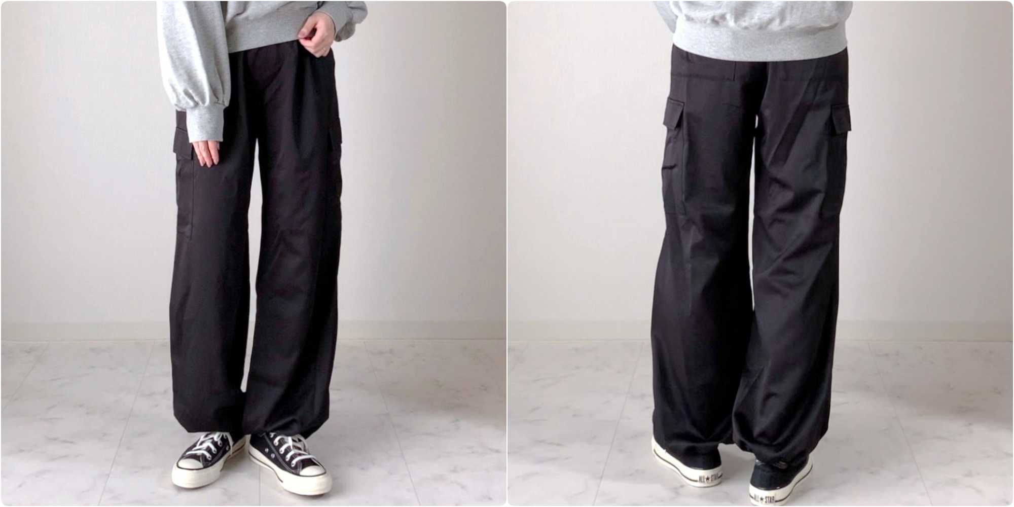 しまむらのおすすめファッションアイテム「MAN＊サテンカーゴパンツ」