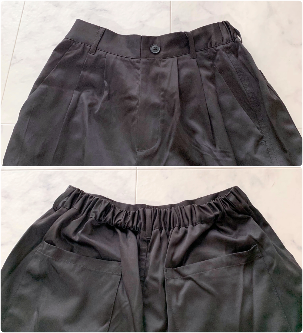 しまむらのおすすめファッションアイテム「MAN＊サテンカーゴパンツ」