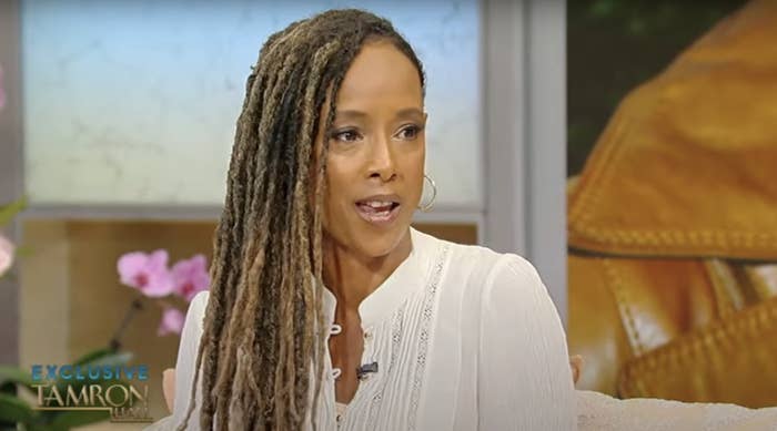 Trina McGee wearing a blouse, appearing on "Tamron Hall Show"