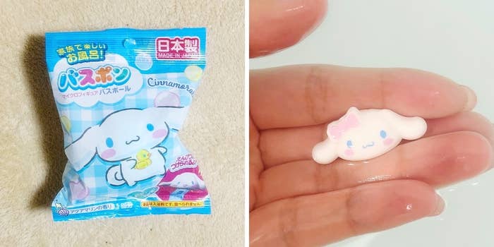 ダイソーのおすすめのアイテム「バスポン　マイクロフィギュア　シナモロール」