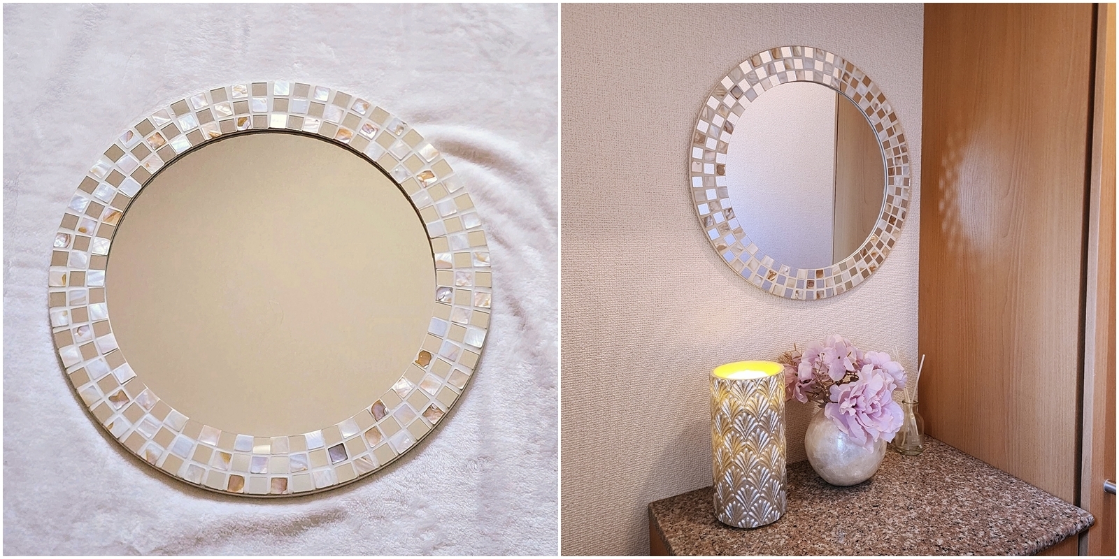 完売商品　ニトリミラー ドア掛けミラー ニューソレイユ35120 ニトリ 玄関先迄納品