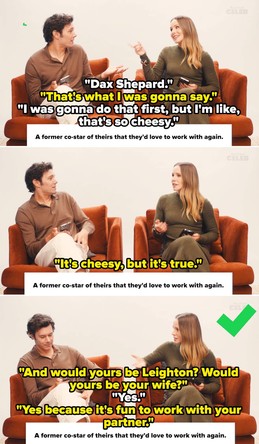 Kristen Bell And Adam Brody Take A Costar Test, image size:900x1542