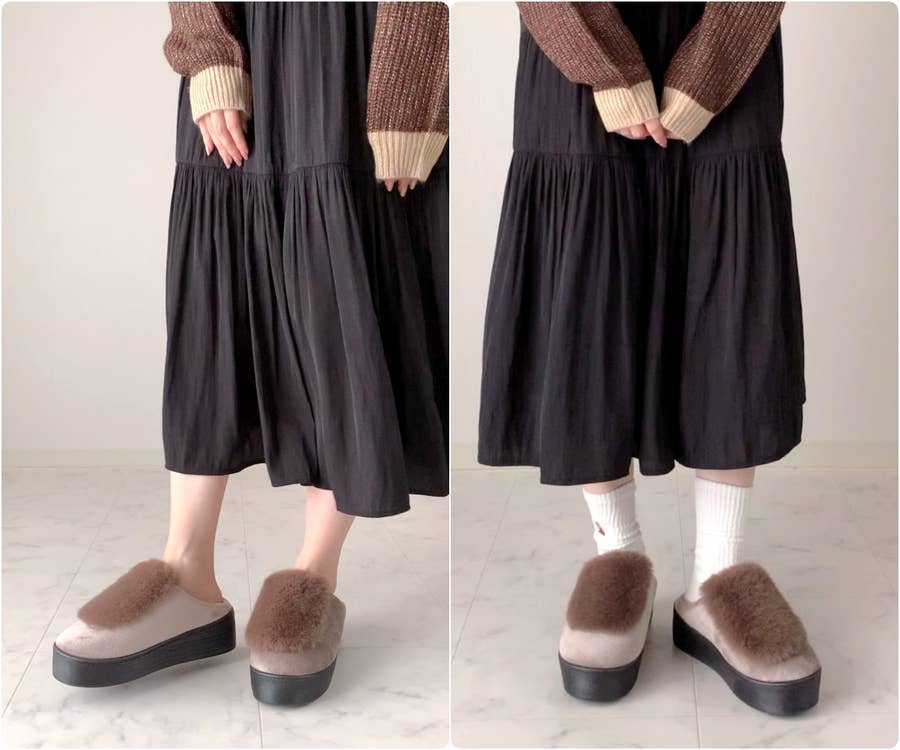 しまむら】1969円の「ふわもこシューズ」かわいすぎて買って大正解！履くだけで脚がすらっと長く見えるよ！《購入レビュー》