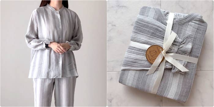 GU（ジーユー）のおすすめファッションアイテム「キャンディスリーブコットンパジャマ長袖＆ロングパンツ+E」