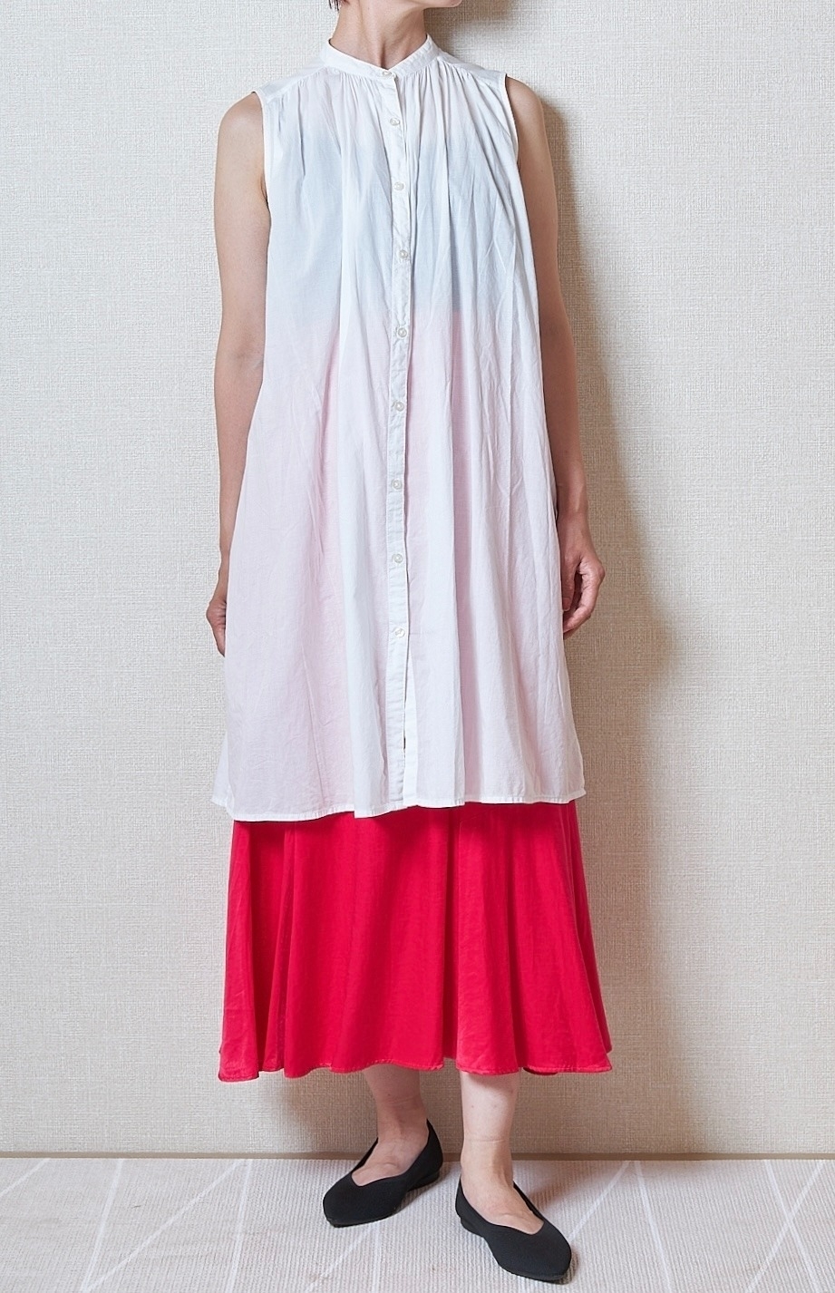 GU（ジーユー）のおすすめシューズ「ウォッシャブルニットフラットシューズ」のコーディネート