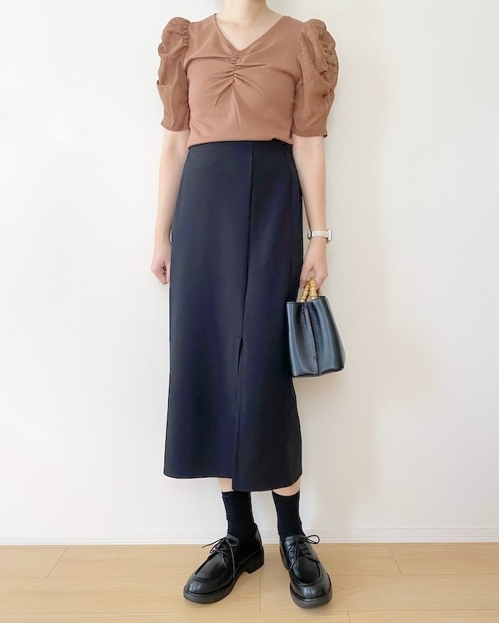 GU（ジーユー）のおすすめシューズ「レースアップシューズ+E」のコーディネート