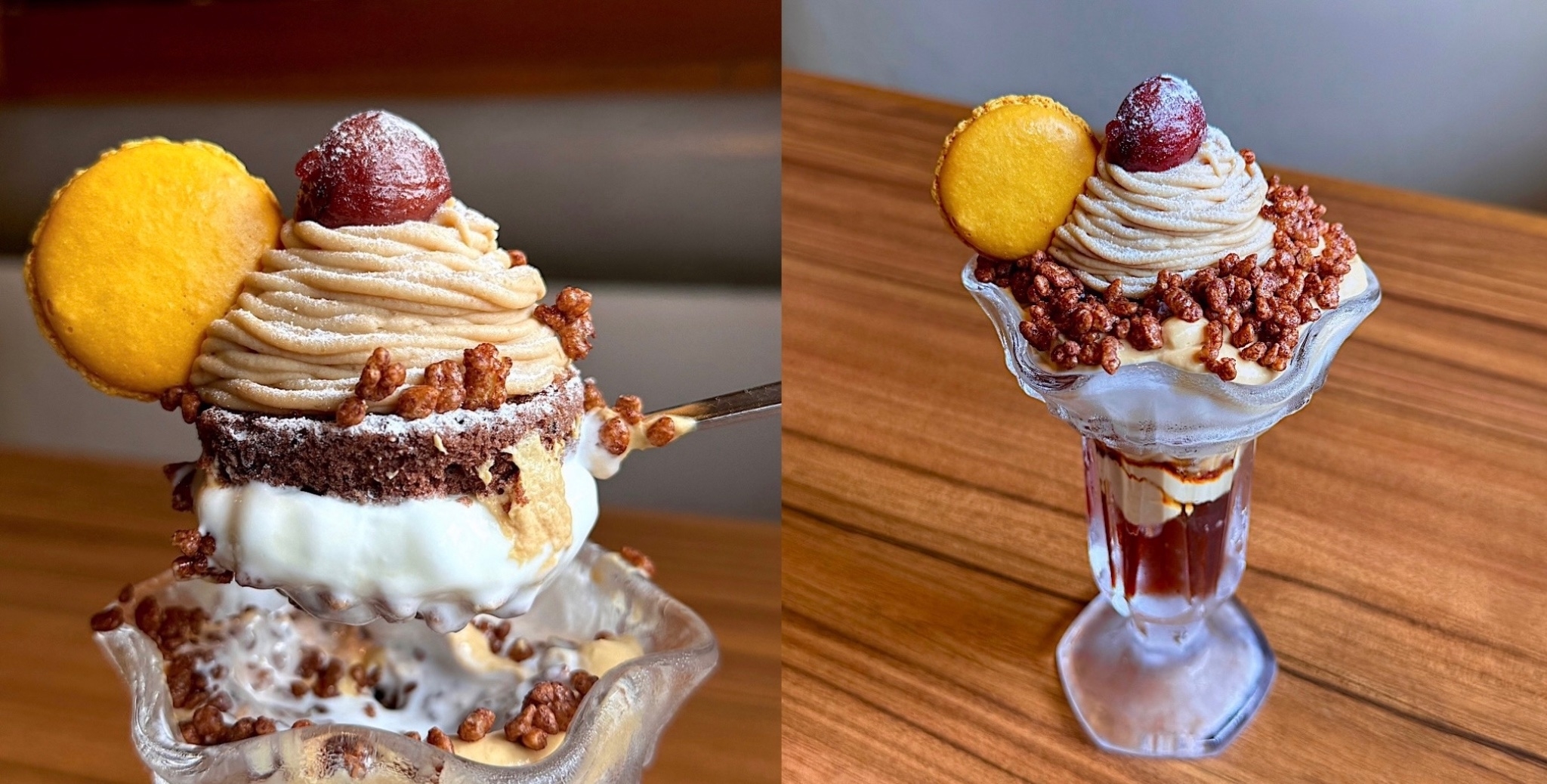 びっくりドンキーのおすすめスイーツ「月見モンブランパフェ」