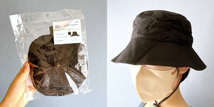 3COINSのオススメのグッズ「折りたたみトラベルハット」