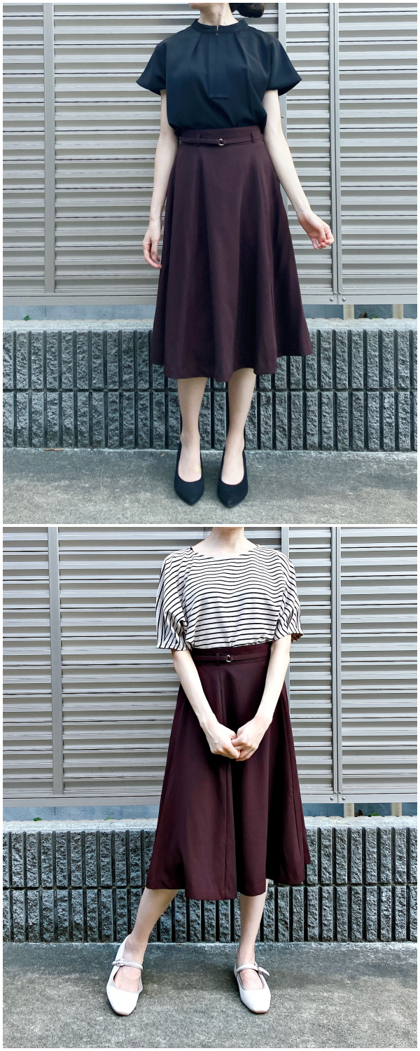 Honeys（ハニーズ）のおすすめスカート「ベルト付フレアスカート」