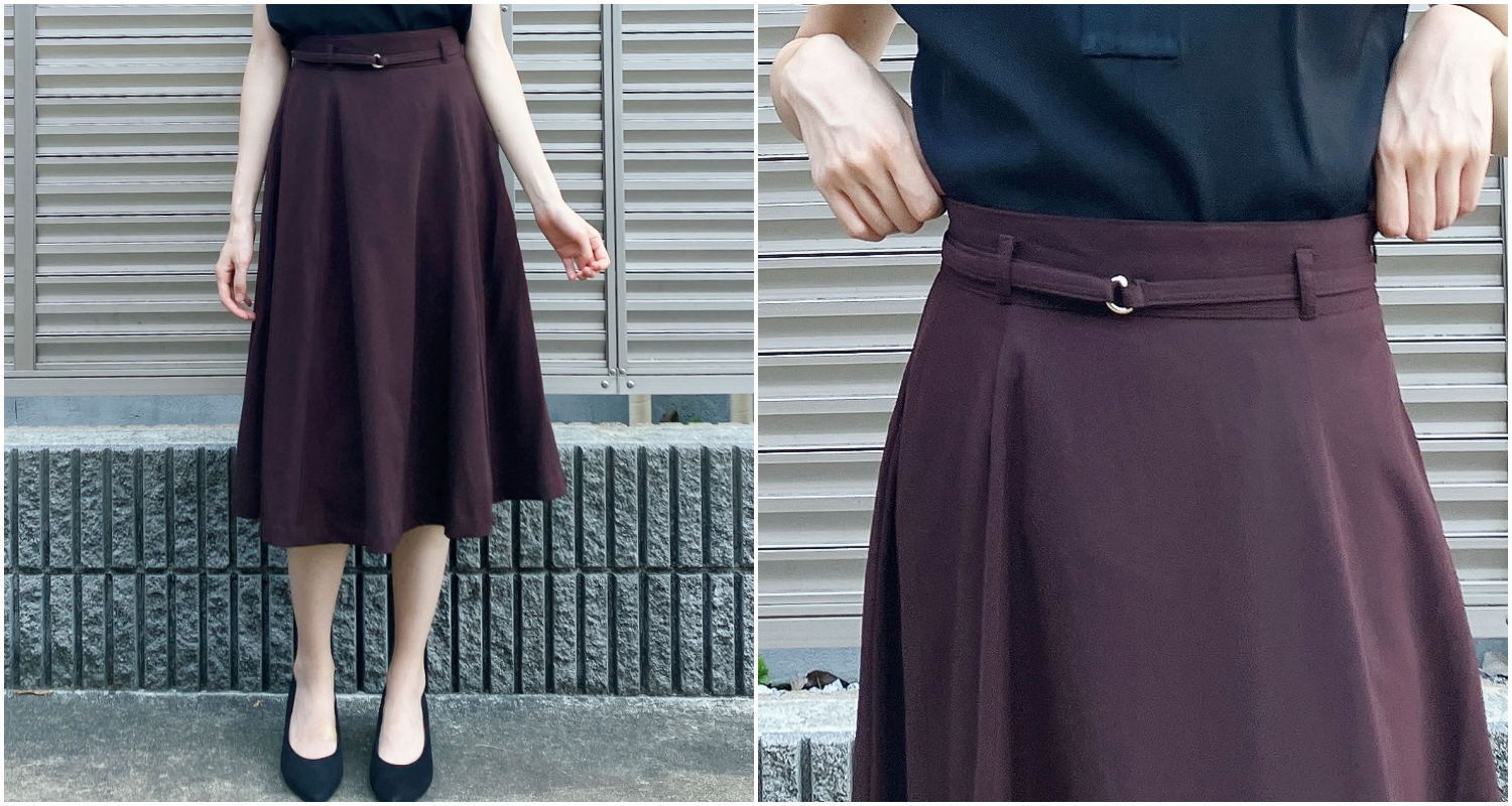 Honeys（ハニーズ）のおすすめスカート「ベルト付フレアスカート」