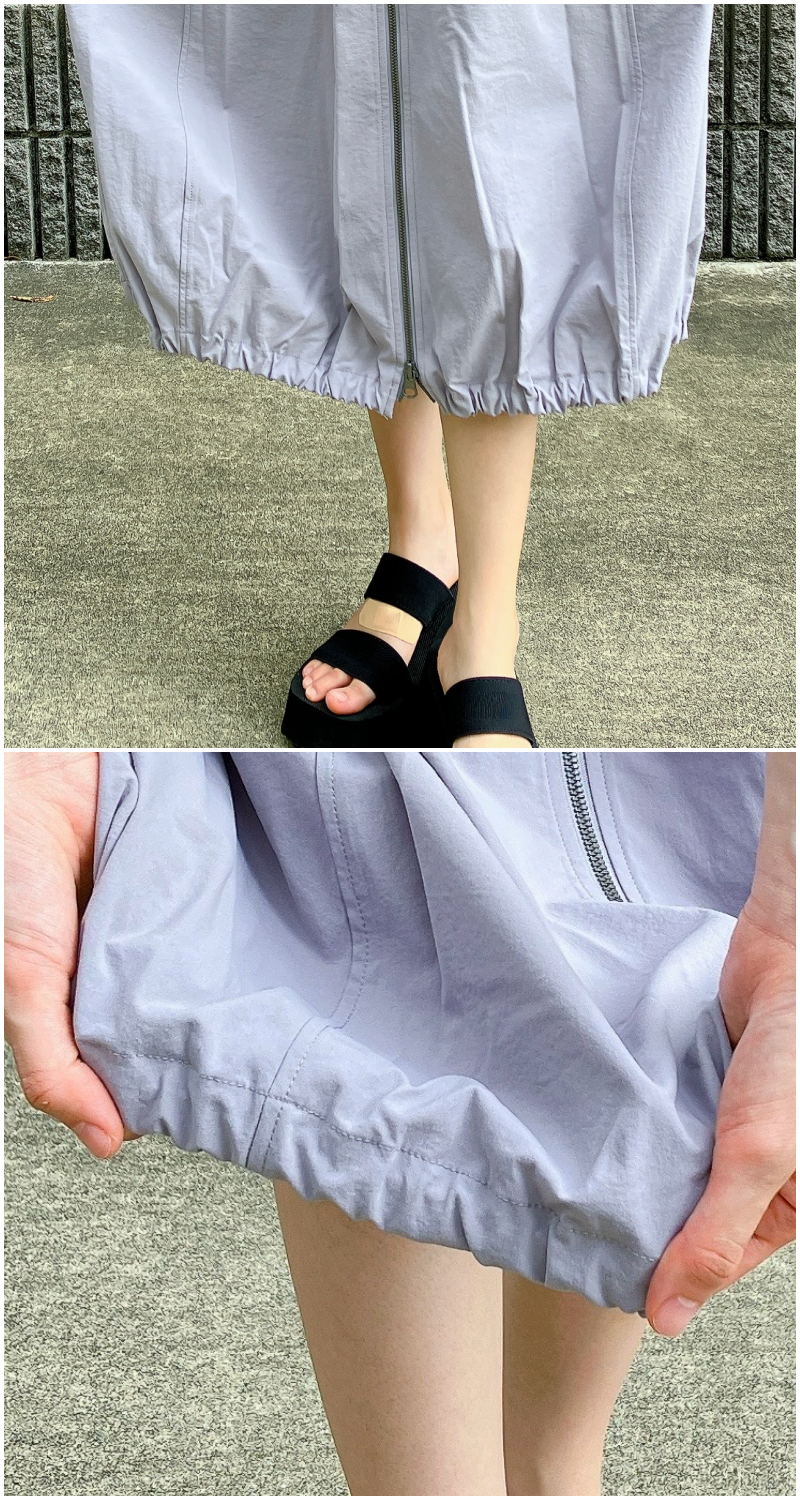 GU（ジーユー）のおすすめワンピ「フロントジップバブルヘムワンピースNTQ+E」