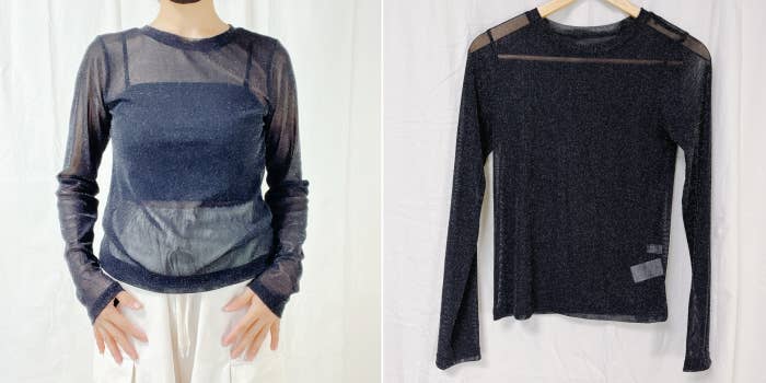 しまむらのおすすめファッションアイテム「NPUラメシアーロンT」