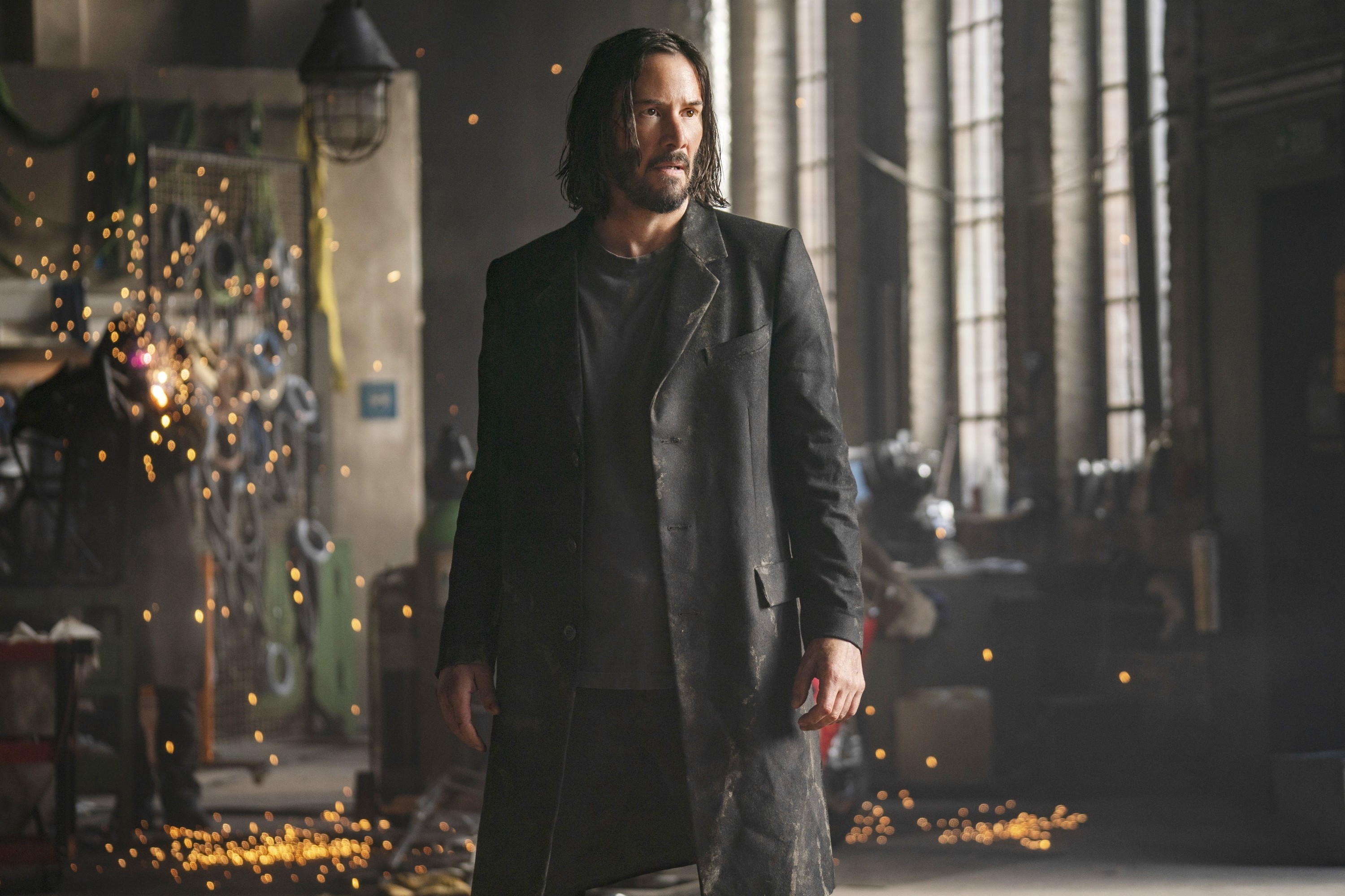 Keanu Reeves as Neo in "The Matrix Resurrections"