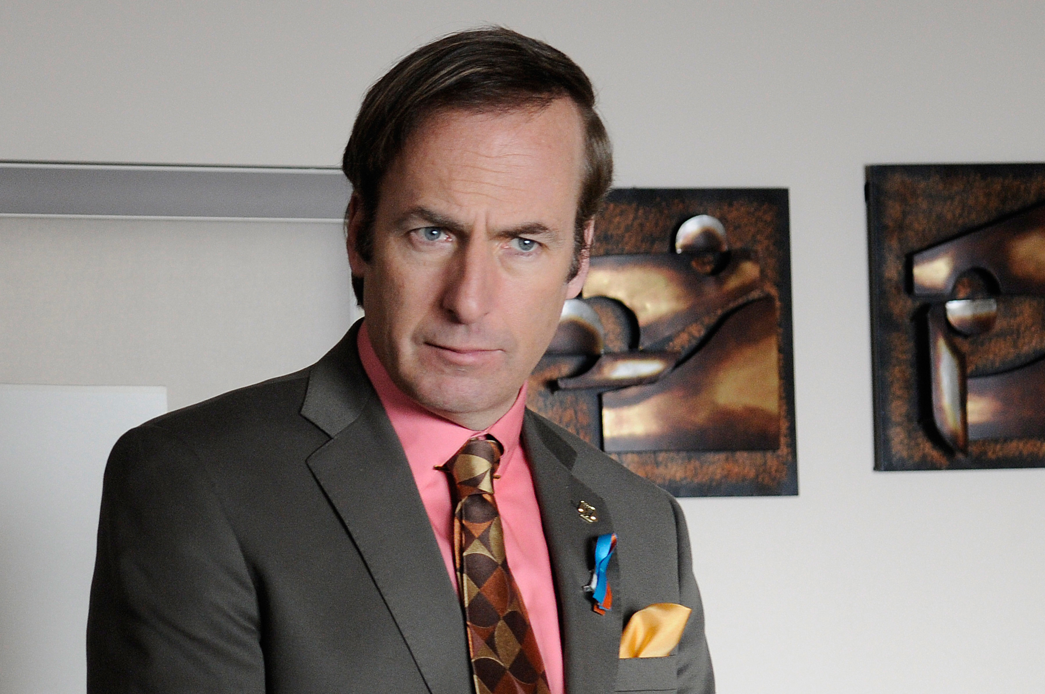 Bob Odenkirk in a suit in "Breaking Bad"