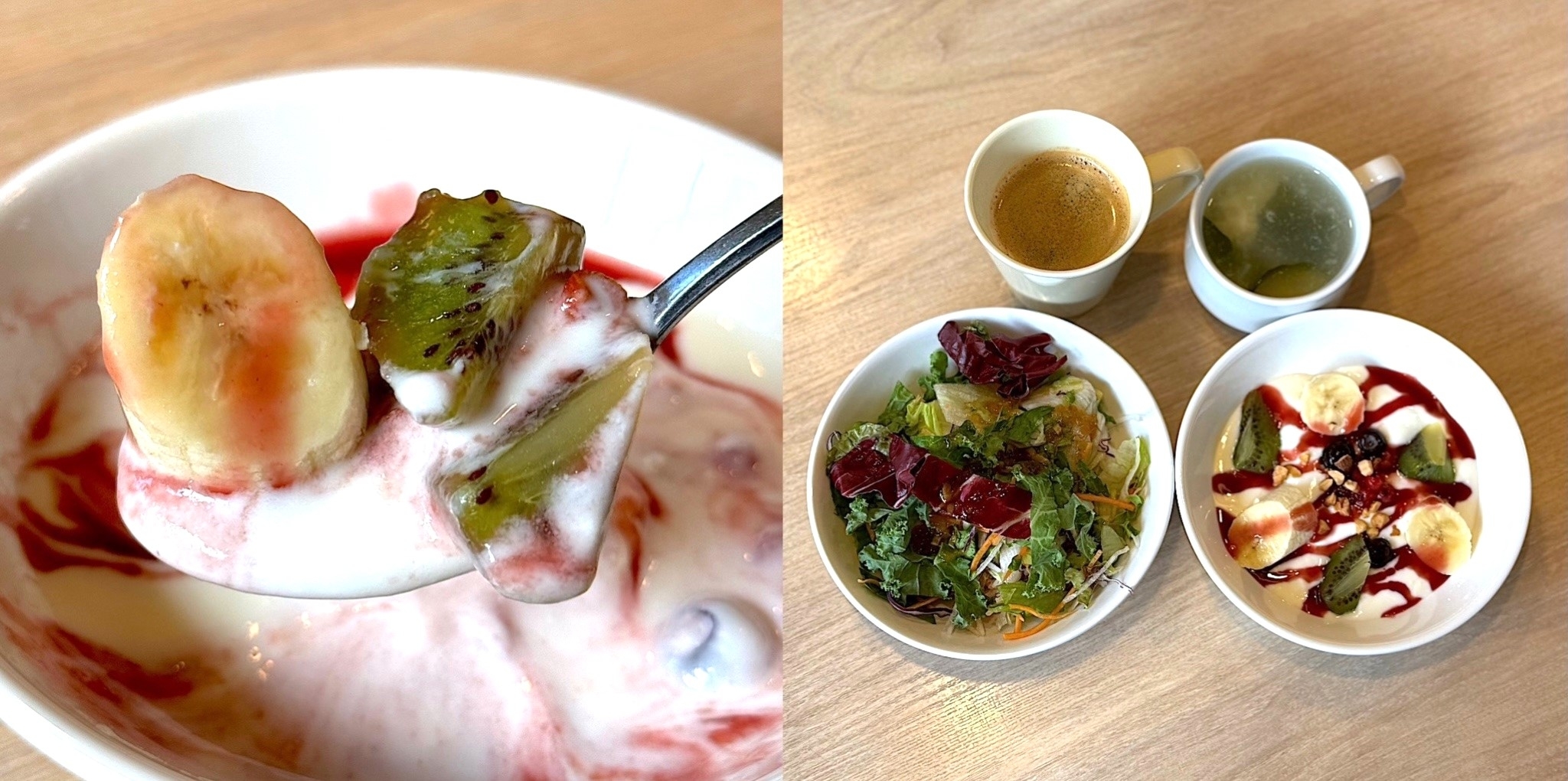 ガストのおすすめメニュー「フルーツヨーグルトボウル＆サラダセット」