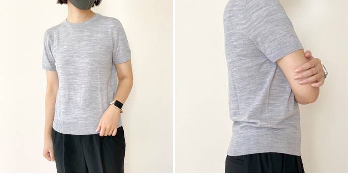 ユニクロのおすすめファッションアイテム「メリノクルーネックセーター」