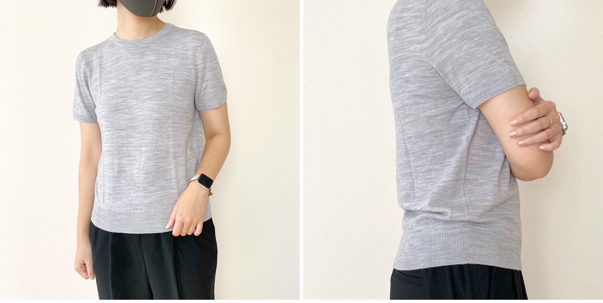 ユニクロのおすすめファッションアイテム「メリノクルーネックセーター」