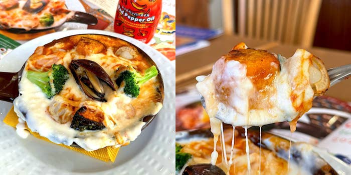 ココスのおすすめフード「魚介とかぼちゃのあふれクリームドリア」