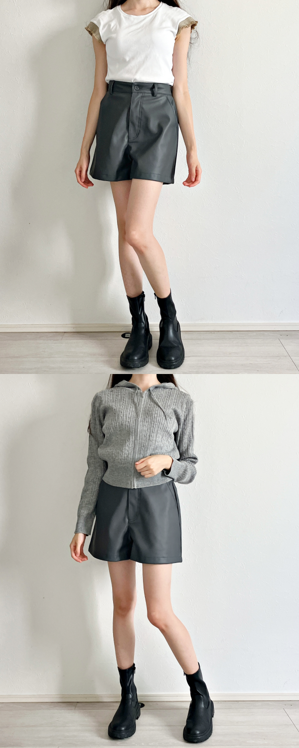 Honeys（ハニーズ）のおすすめボトムス「合皮ショートパンツ」