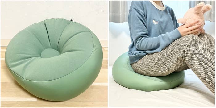 Francfranc（フランフラン）のオススメのクッション「カウチビーズクッション Ｎ Φ45 グリーン」