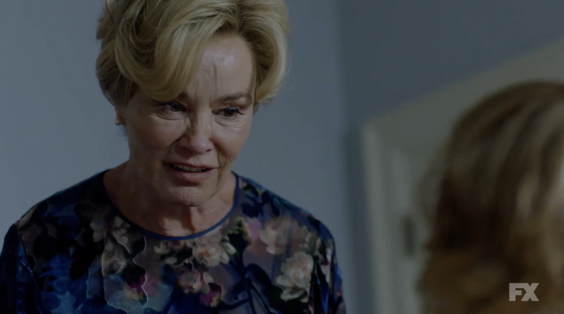 Jessica Lange in a floral dress in "American Horror Story: Apocalypse"