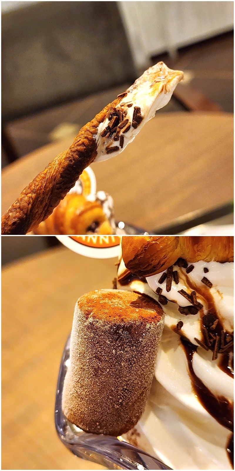 サンマルクカフェのおすすめスイーツ「チョコクロづくし チョコクロパフェ」