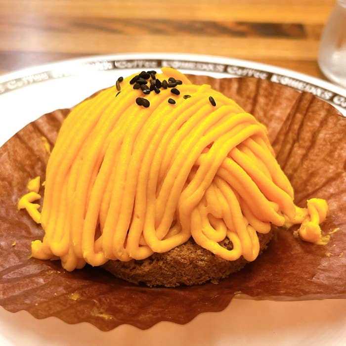 コメダ珈琲店のオススメのスイーツ「安納芋のモンブラン（単品）」