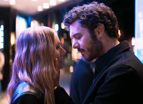 Adam Brody and Kristen Bell share an intimate moment, gazing into each other&#x27;s eyes