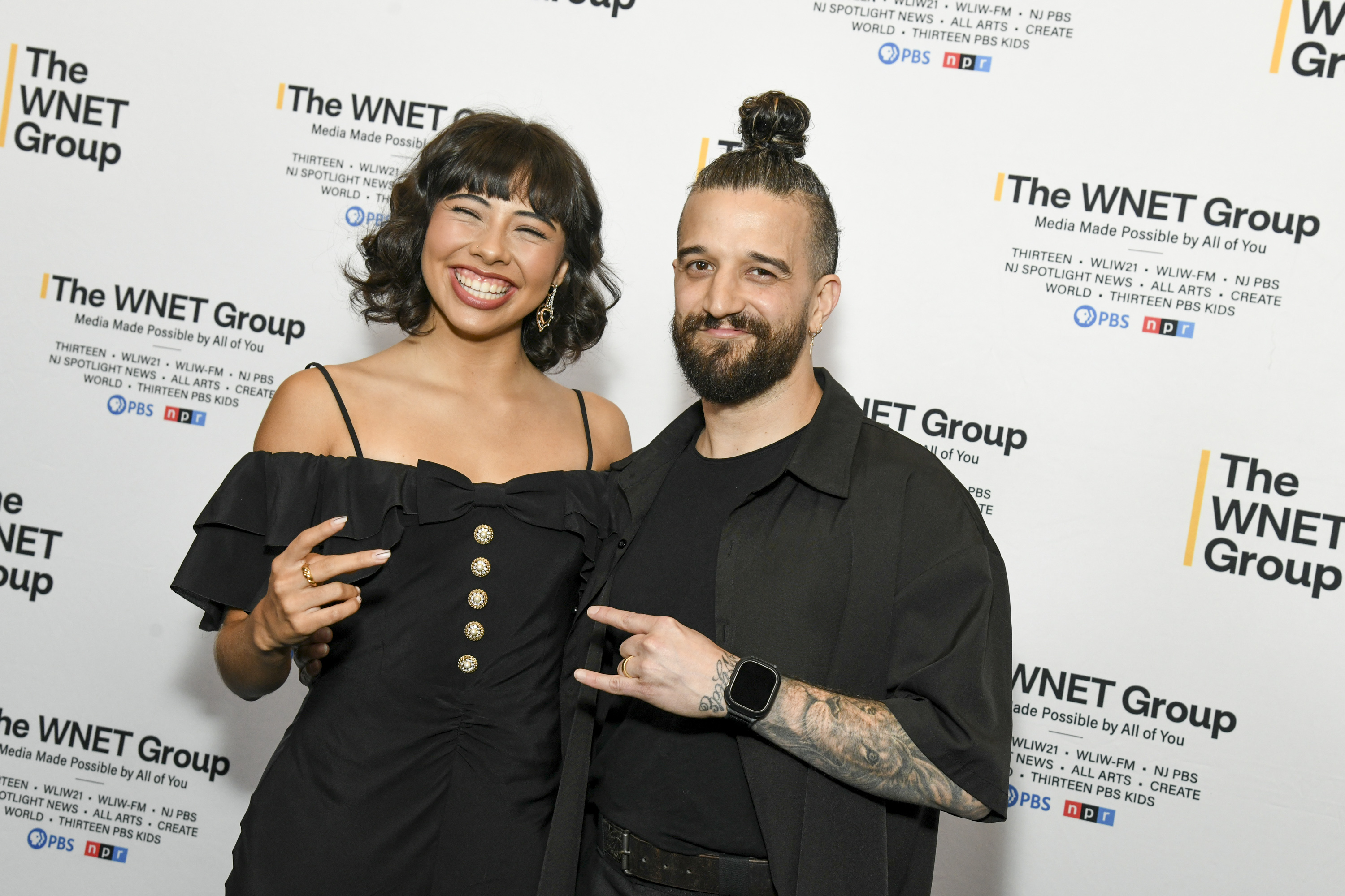 Xochitl Gomez and Mark Ballas at the WNET Group 2024 Gala held at The Edison Ballroom on May 7, 2024, in New York City.