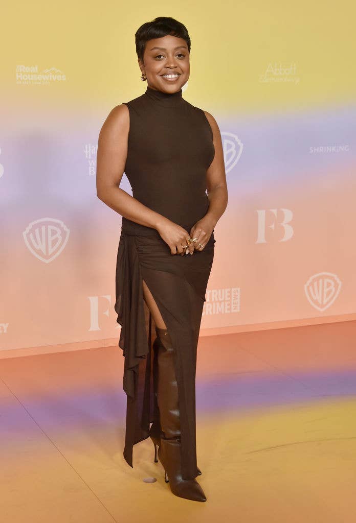 Quinta Brunson on the red carpet rocking a short hair cut