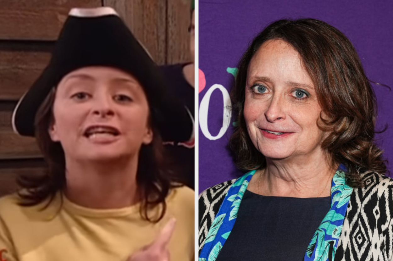 Jennifer Martin in a pirate hat on the left; Jennifer Martin in formal attire on the right