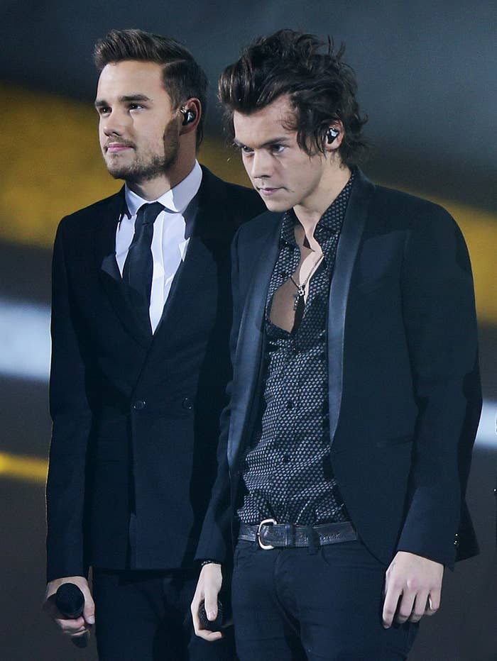 Harry and Liam standing next to each other