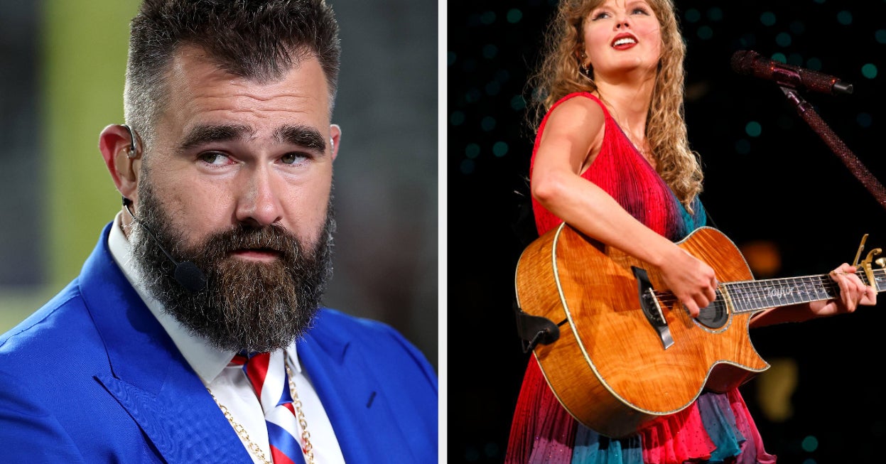 A Photo Of Jason Kelce Asleep During Taylor Swift's Eras Tour Is Going Viral, And It's Pretty Hilarious