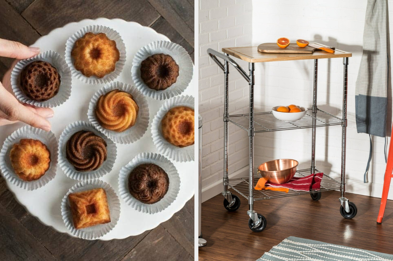 mind bundt cakes and a storage rack