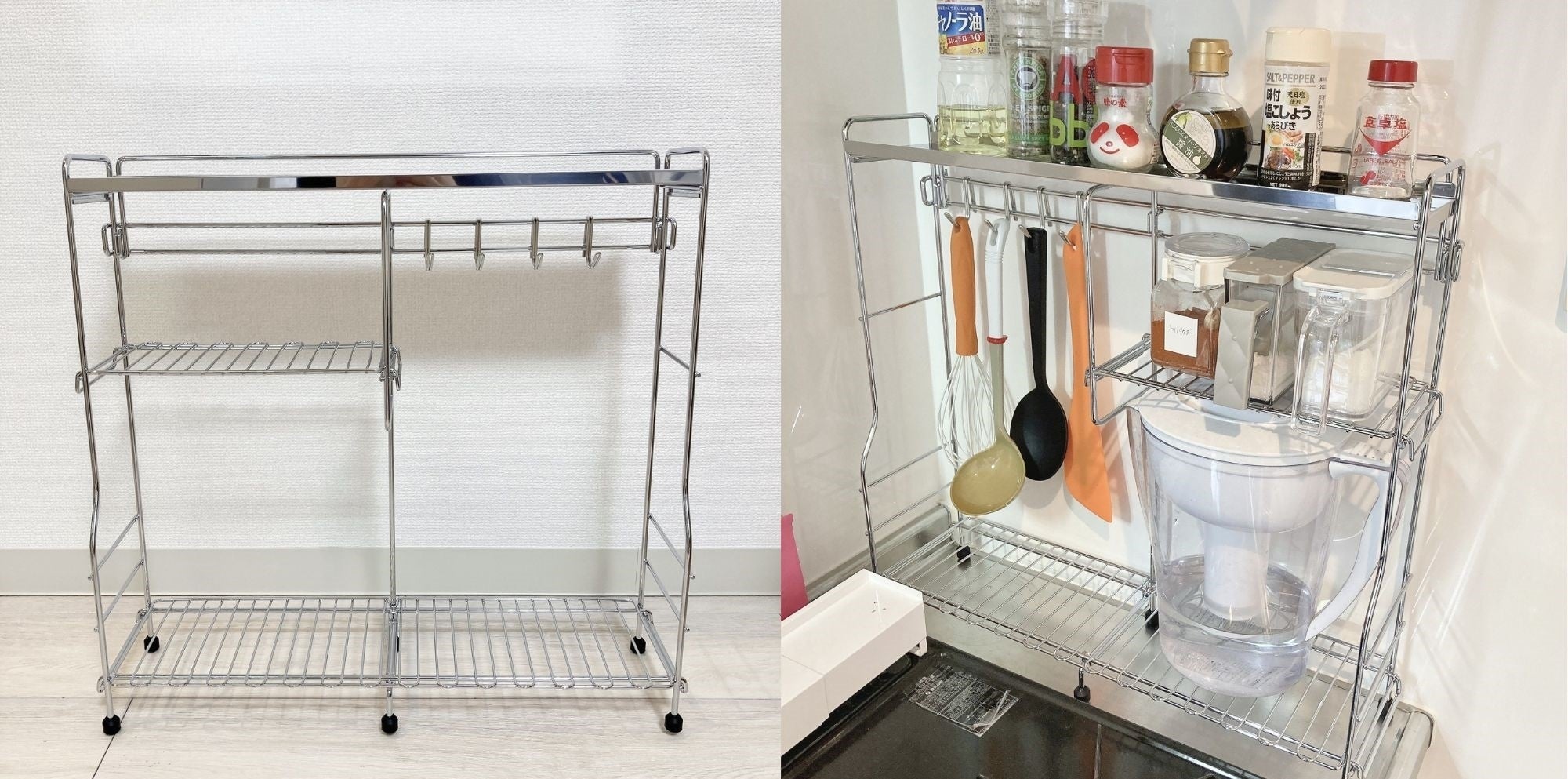 ニトリ】収納力すごすぎ！キッチンがまるっと片付く「大容量ラック