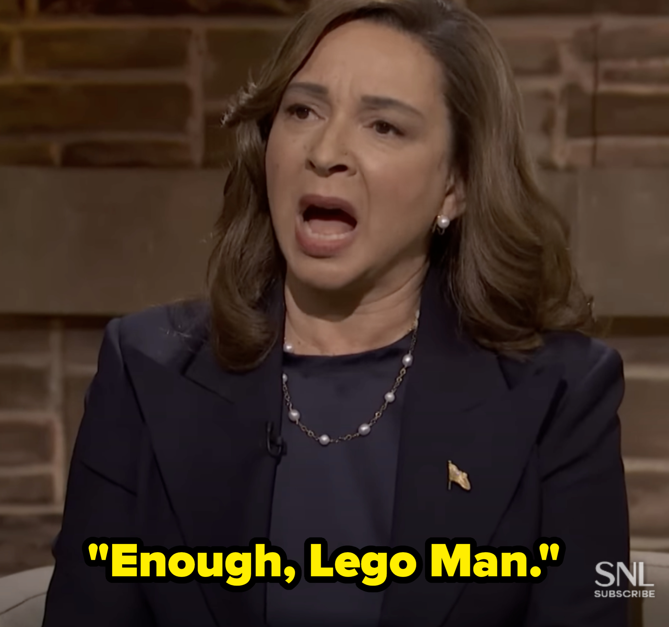 Maya Rudolph as Kamala Harris during a Fox News interview