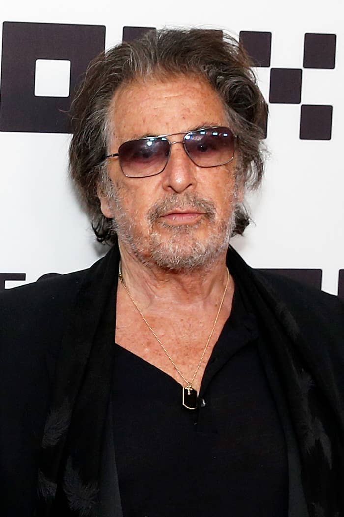 A closeup of Al Pacino in sunglasses