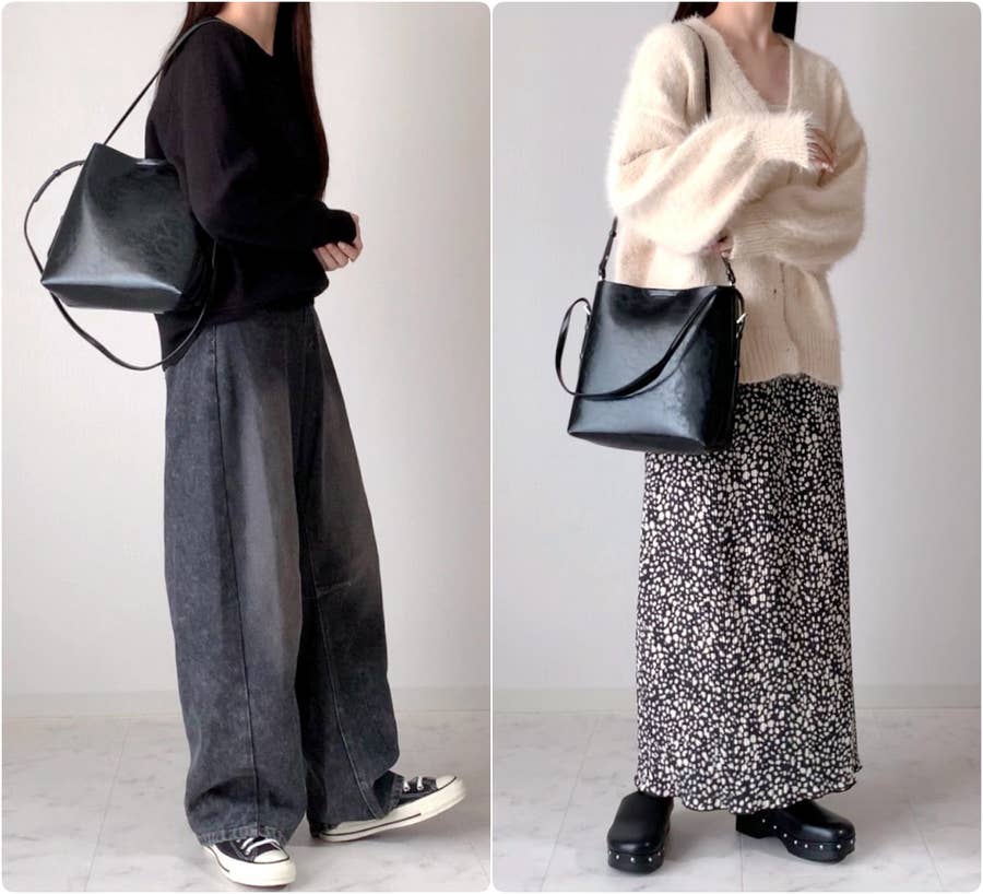 ZARA|ショルダーバッグ 無地デザイン 高見え&万能シルエット ZARAの「高見えバッグ」がびっくりするほどオシャレ…!高級感