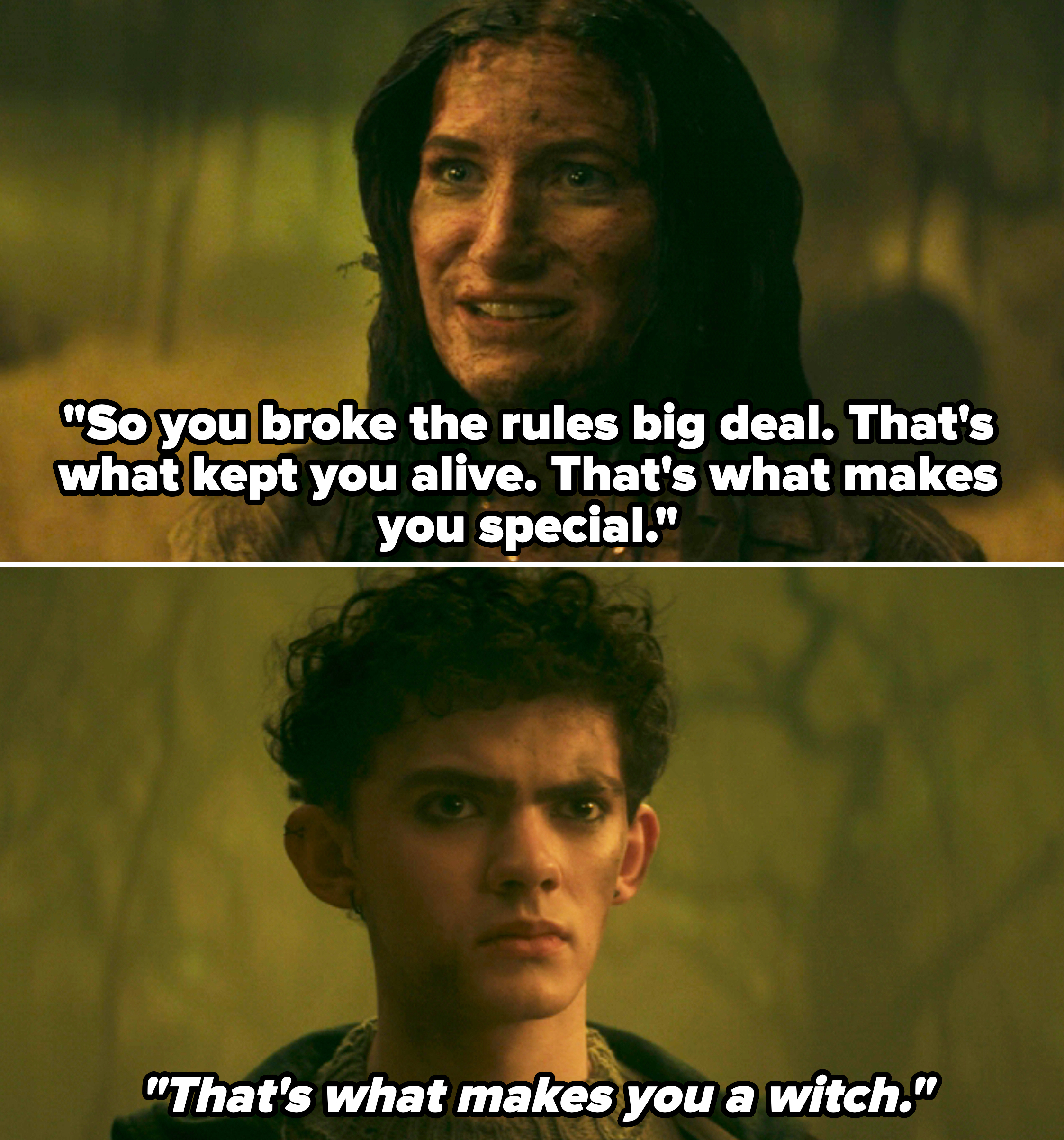 Agatha telling Billy that breaking the rules makes him a witch