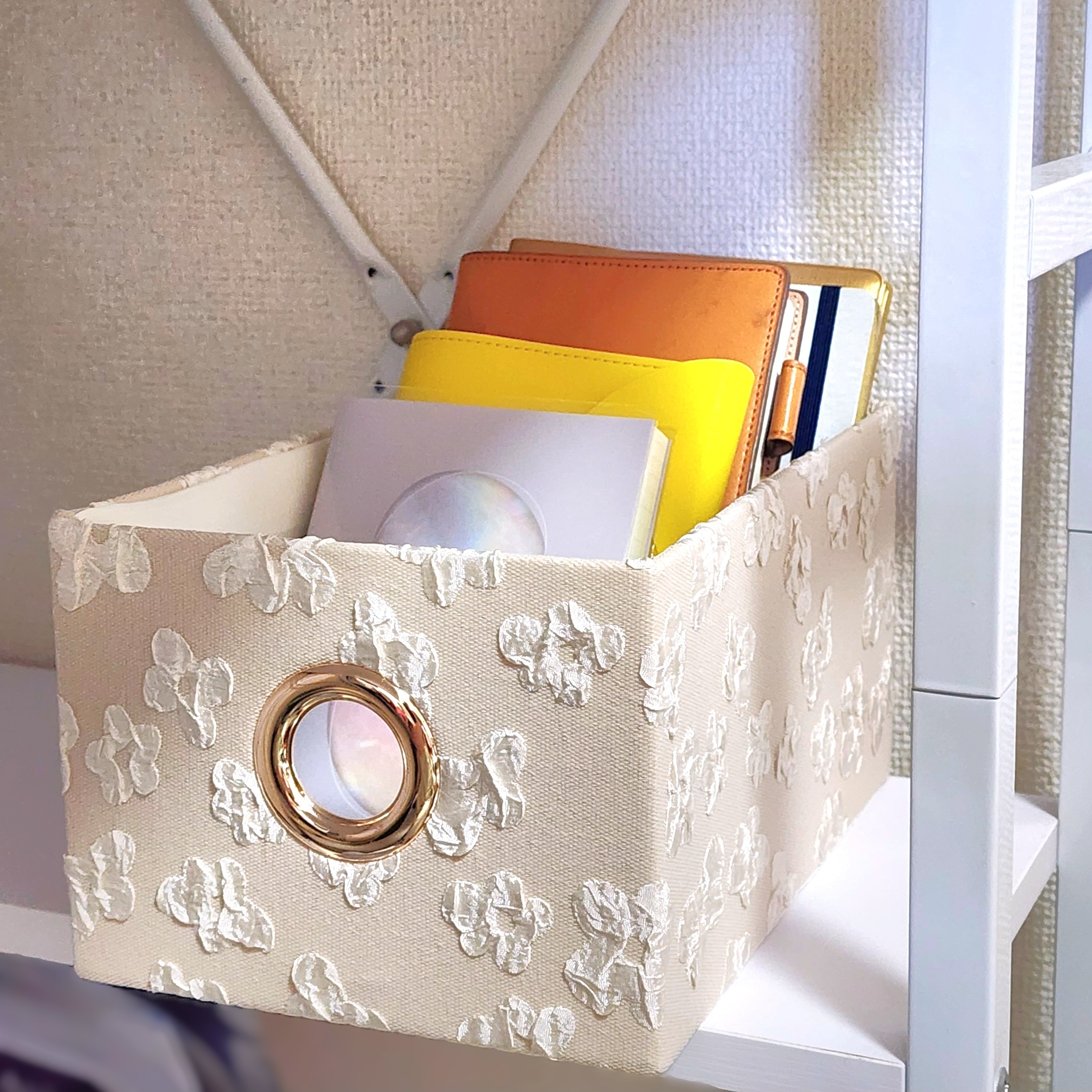 THREEPPY 大理石柄 折り畳み収納カラーボックス 大6個セット