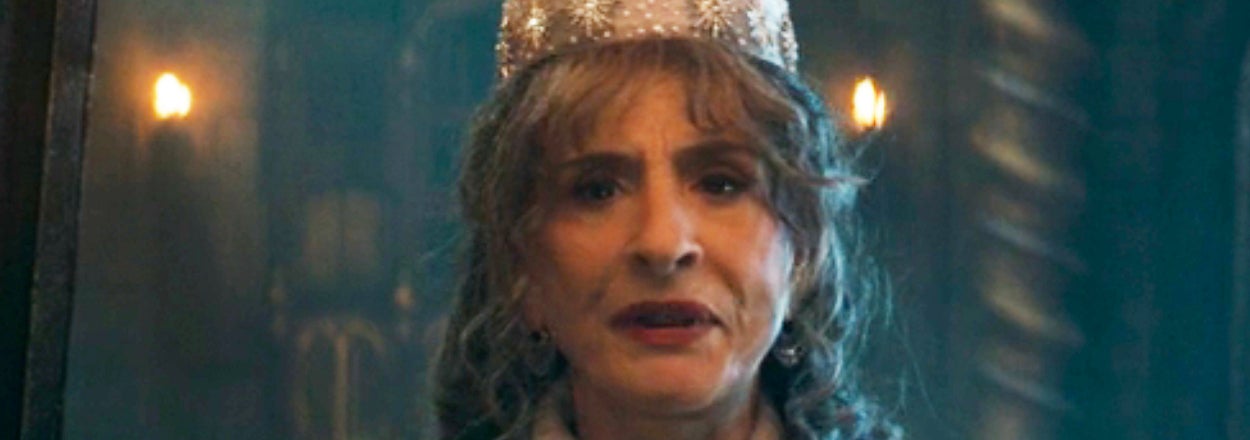 Patti LuPone dressed as Glinda in "Agatha All Along"