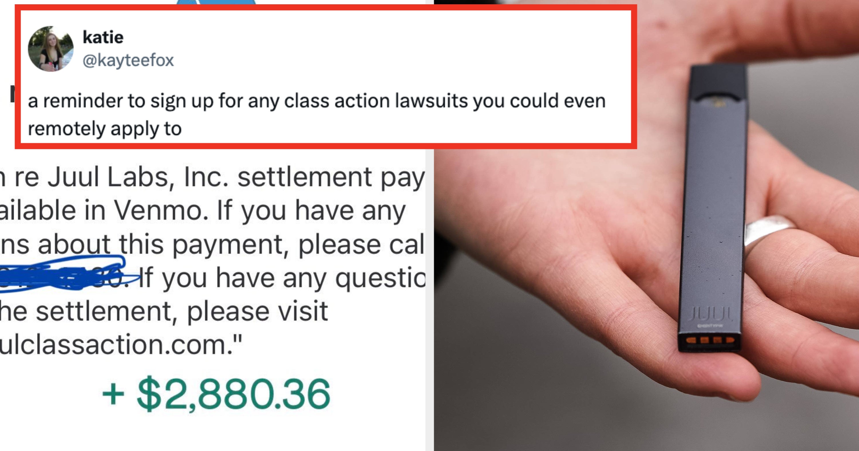 These Tweets Show Just How Much Money Juul Users Randomly Got In The Class-Action  Lawsuit