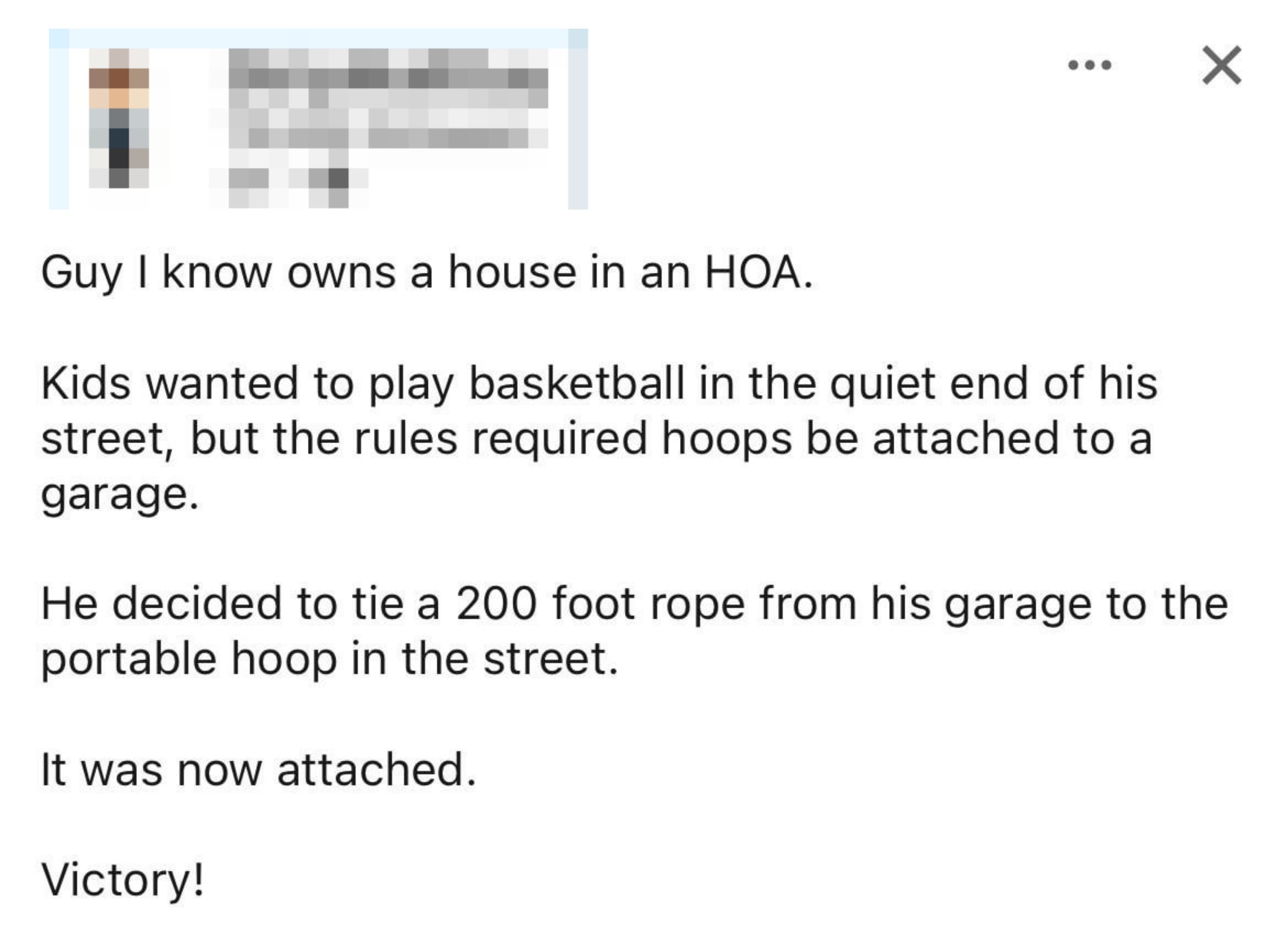 Facebook station  by StripMallGuy astir  creatively pursuing  HOA hoops  hoop rules utilizing a agelong  rope
