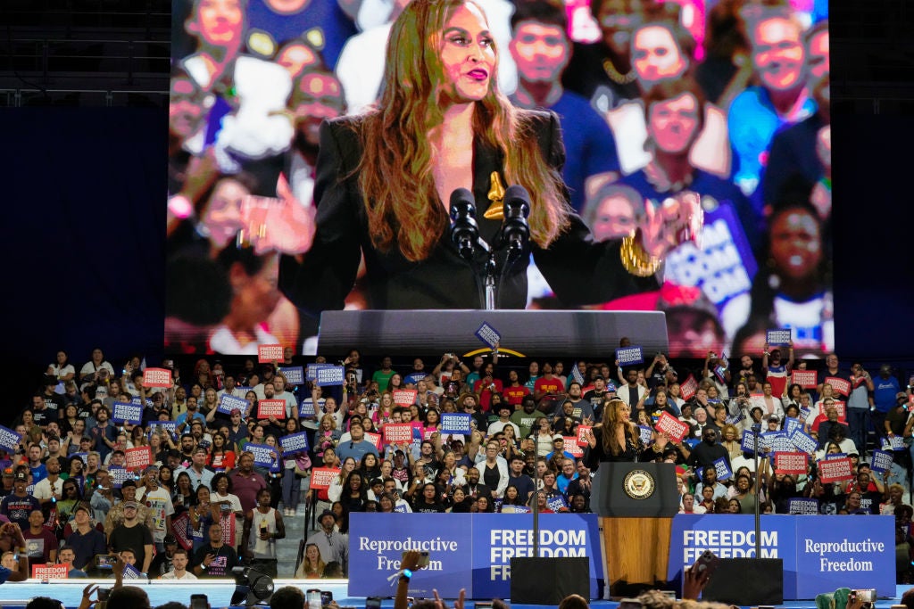 Celebs At Kamala Harris' Big Rally Vs. Celebs At Donald Trump's Big Rally