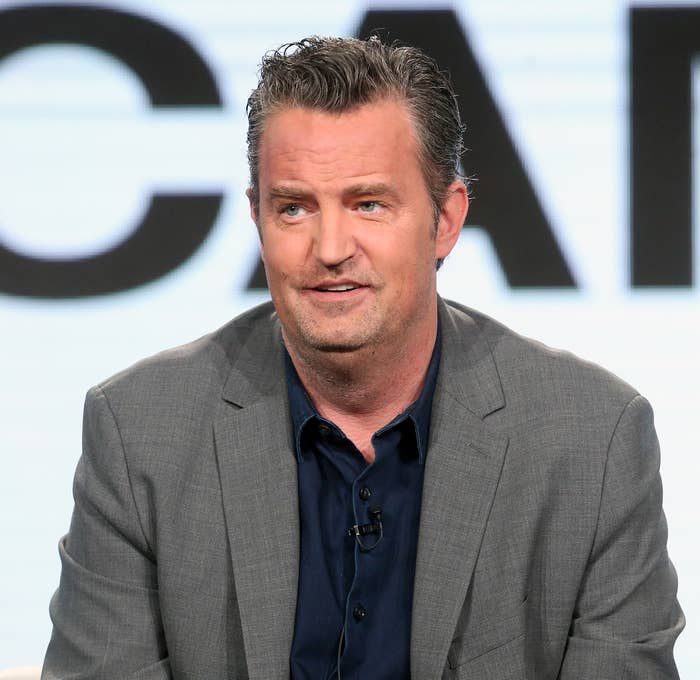 A closeup of Matthew Perry
