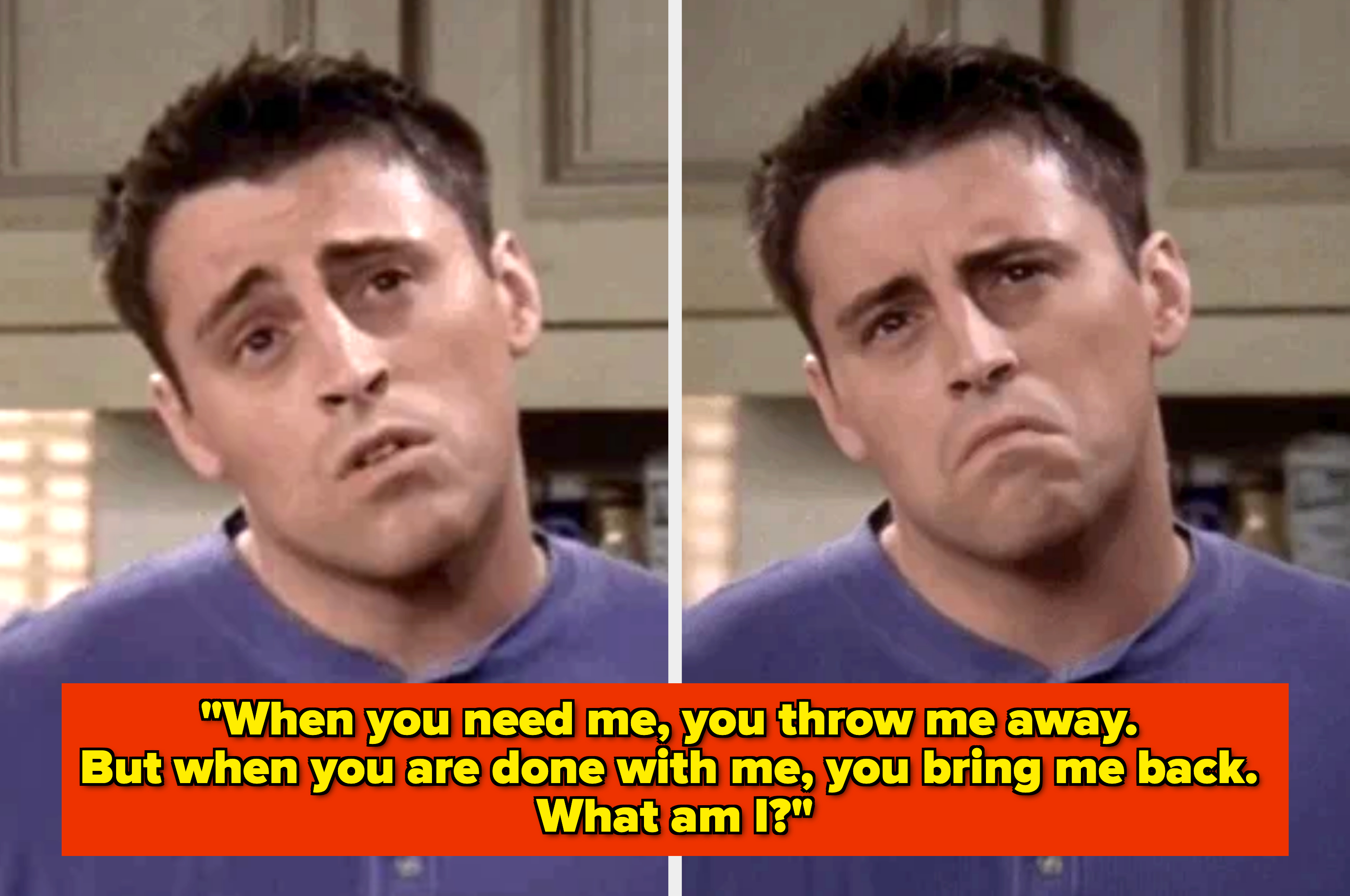 Two images of a man making a confused and slightly disappointed face, wearing a casual buttoned shirt