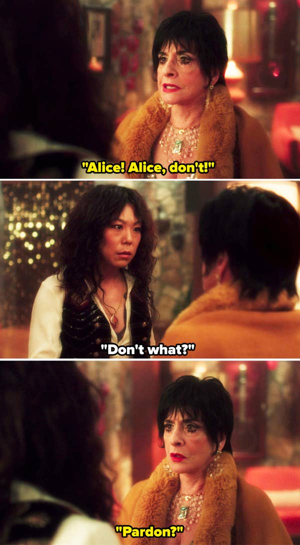Lilia saying, &quot;Alice. Alice, don&#x27;t&quot; and Alice being confused in a scene from &quot;Agatha All Along&quot;