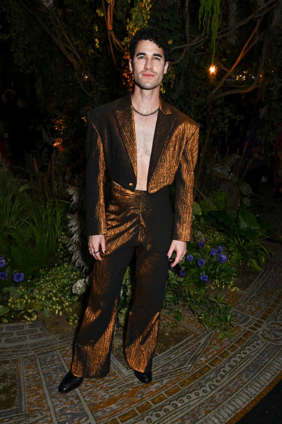 darren criss purple dress CFDAs with the one and only @darrencriss in a custom Siriano tulle skirt duh! #cfdaawards